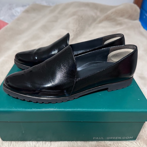 Paul Green Uptowm Sleek Black Womem’s Crinkle Loafers 7.5 - Picture 3 of 8